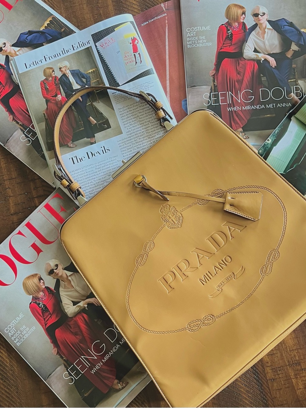 Prada Devil Wears Prada Logo Satchel